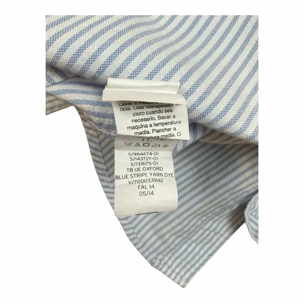Baby Gap Oxford Shirt 3 Yrs Kids Boy's White Blue Striped Button Down Shirt